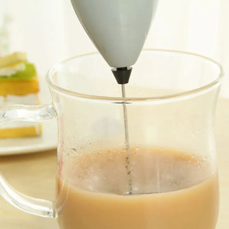 Wireless Electric Milk Frother Handheld Coffee Whisk Mixer