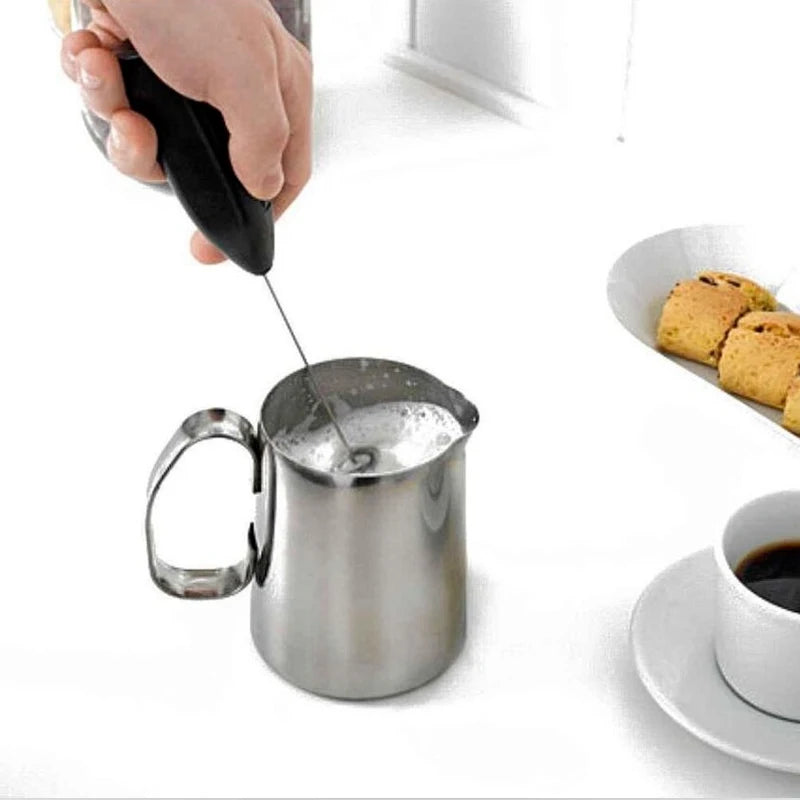 Wireless Electric Milk Frother Handheld Coffee Whisk Mixer